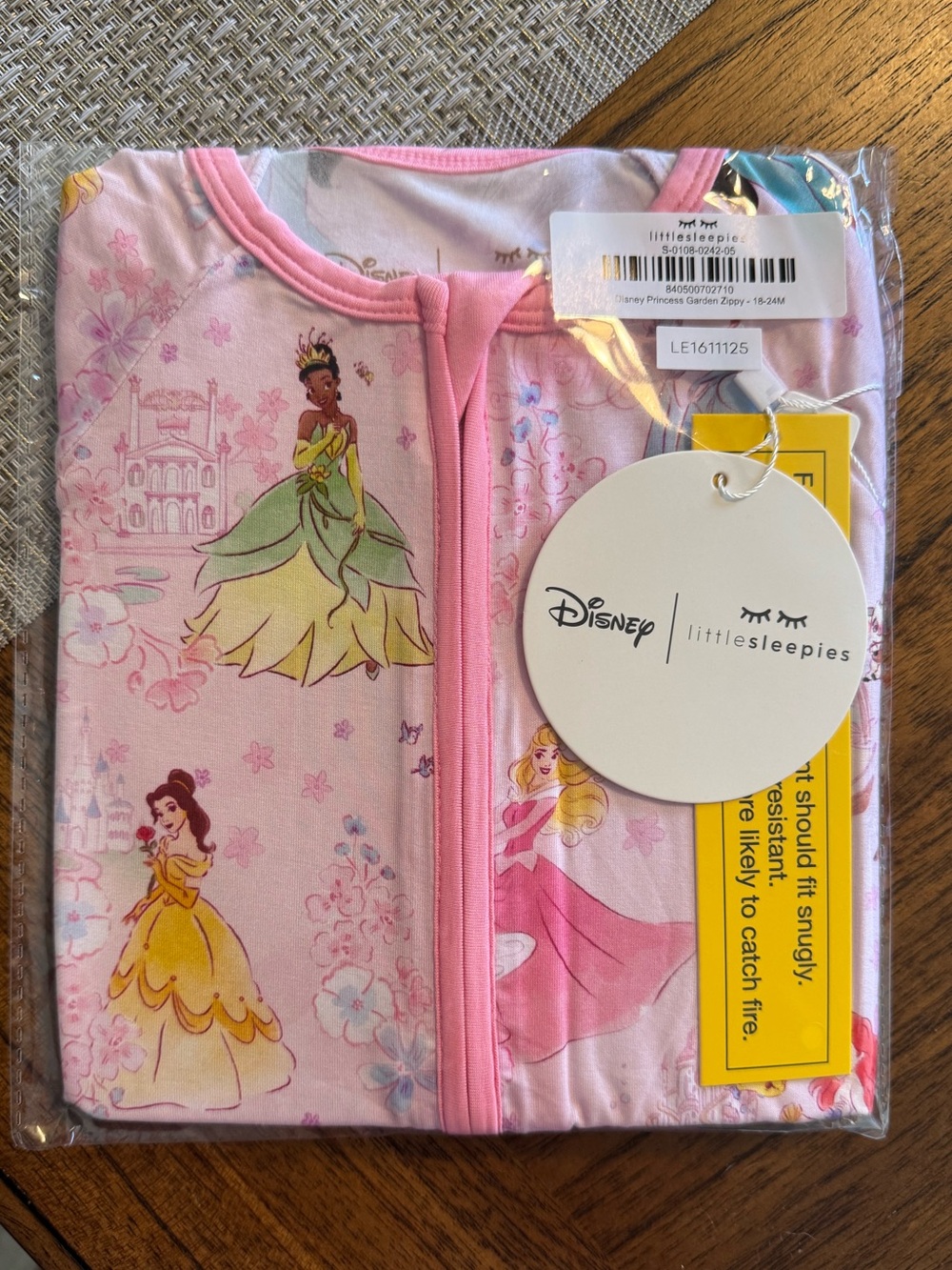 Disney Little Sleepies garden princess zippy